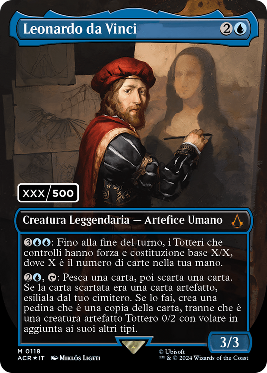 Leonardo da Vinci (ACR-118Z) (Borderless) (Foil) (Serialized)