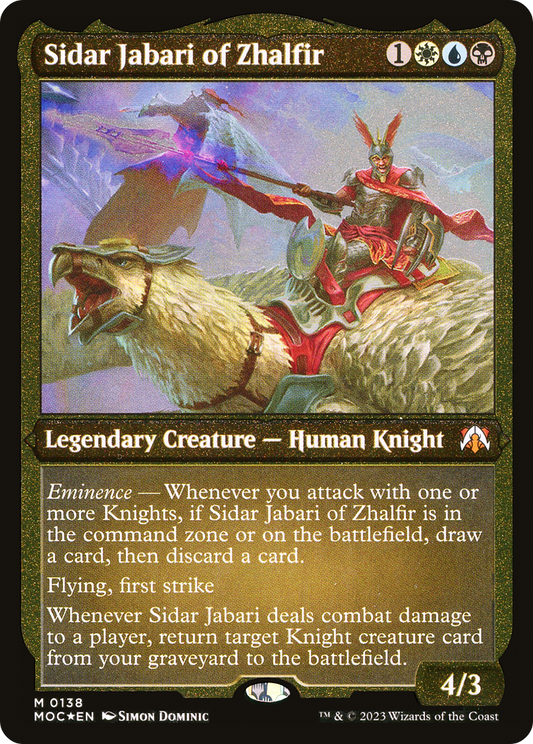 Sidar Jabari of Zhalfir (MOC-138) (Display Commander) (Etched Foil)