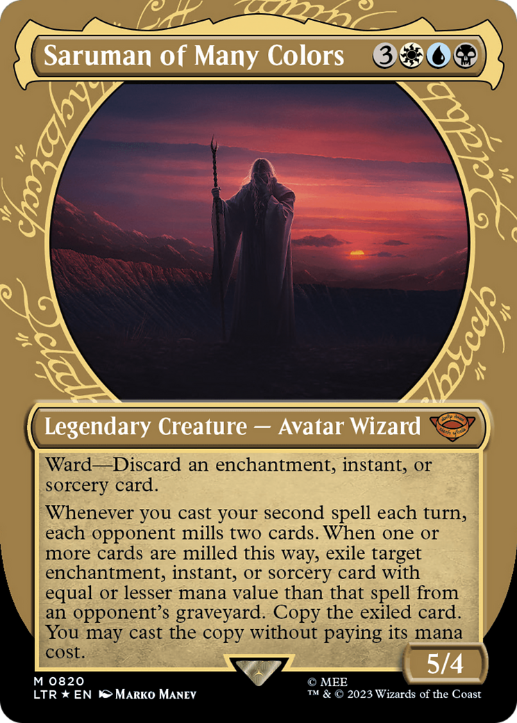 Saruman of Many Colors (LTR-820) (Showcase) (Borderless) (Surge Foil)