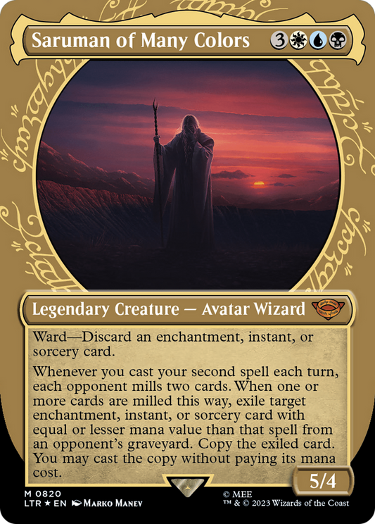 Saruman of Many Colors (LTR-820) (Showcase) (Borderless) (Surge Foil)