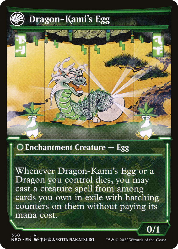 The Dragon-Kami Reborn // Dragon-Kami's Egg (NEO-358) (Showcase) (Foil)