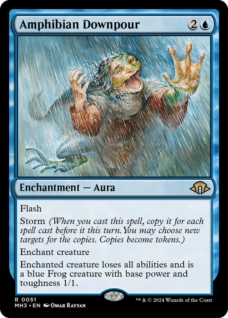 Amphibian Downpour (MH3-051) (Foil)