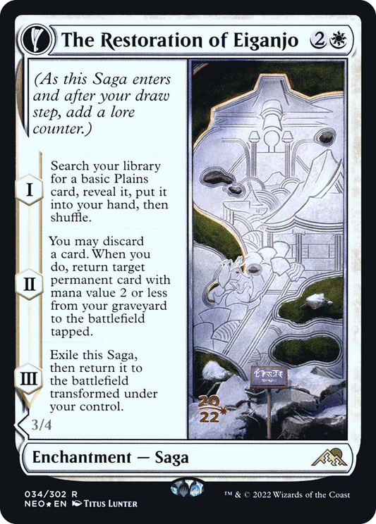 The Restoration of Eiganjo // Architect of Restoration (PRE-34S) (Foil)