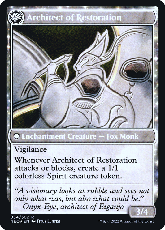 The Restoration of Eiganjo // Architect of Restoration (PRE-34S) (Foil)