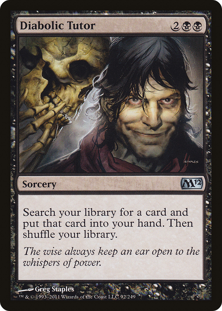 Diabolic Tutor (M12-092) (Foil)