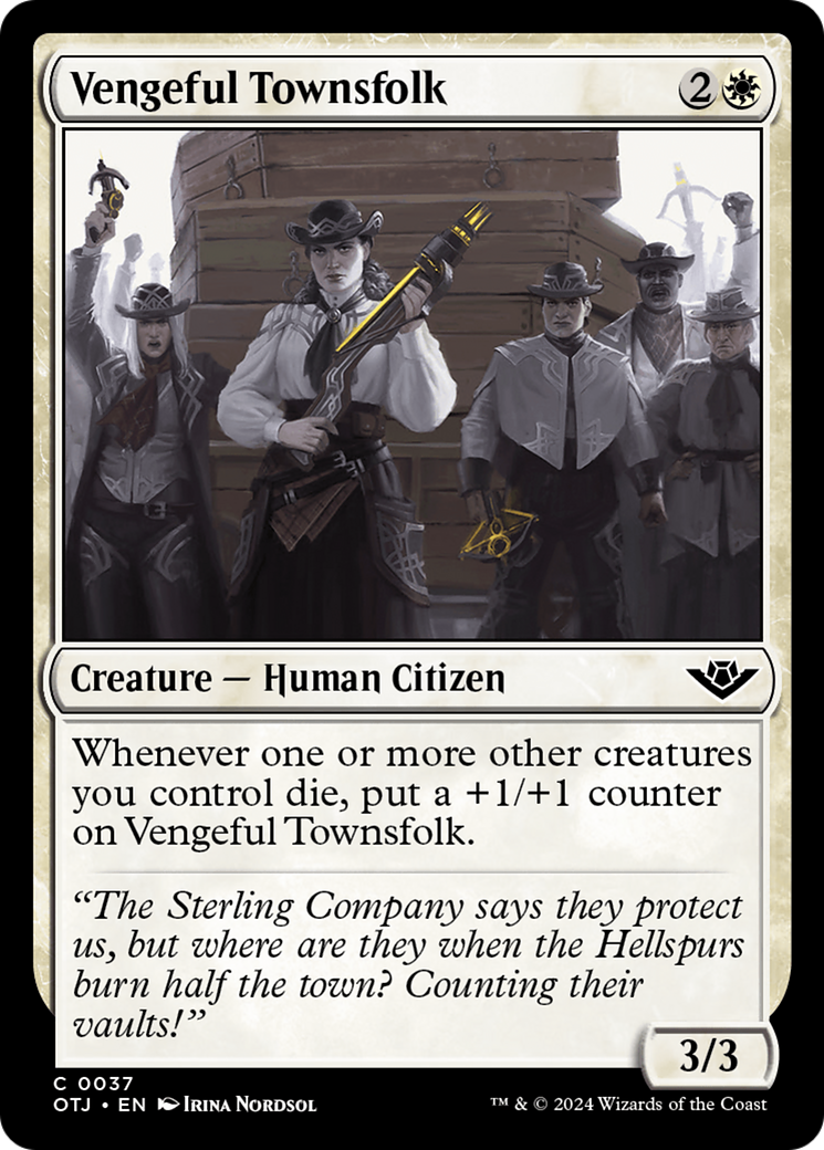 Vengeful Townsfolk (OTJ-037) (Foil)
