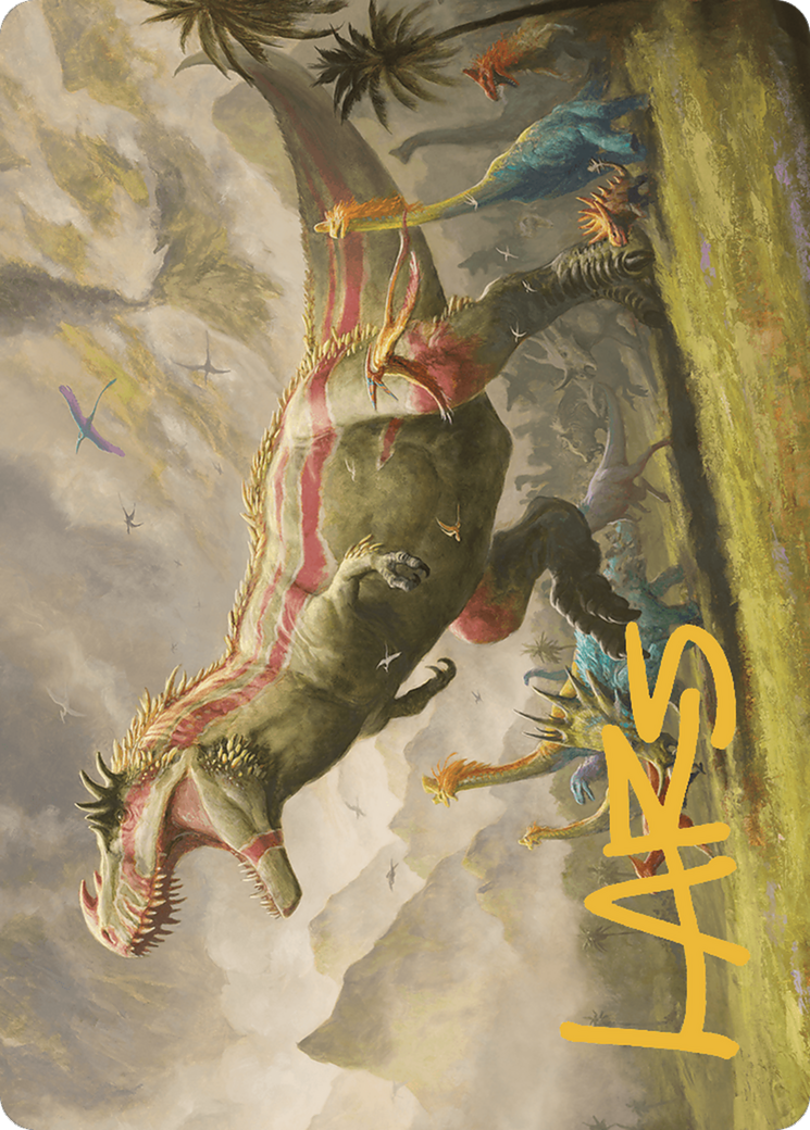 Ghalta, Stampede Tyrant Art Card (ALCI-024) (Gold-Stamped Signature)