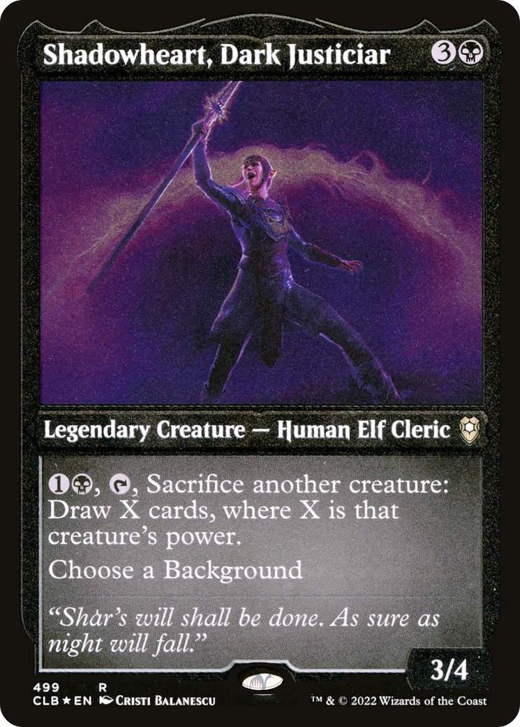 Shadowheart, Dark Justiciar (CLB-499) (Etched Foil)