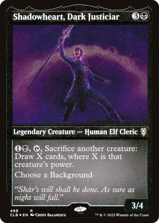 Shadowheart, Dark Justiciar (CLB-499) (Etched Foil)