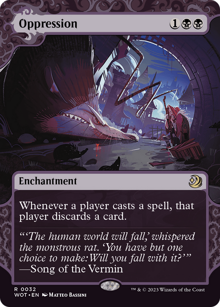 Oppression (WOT-032) (Showcase) (Borderless) (Foil)