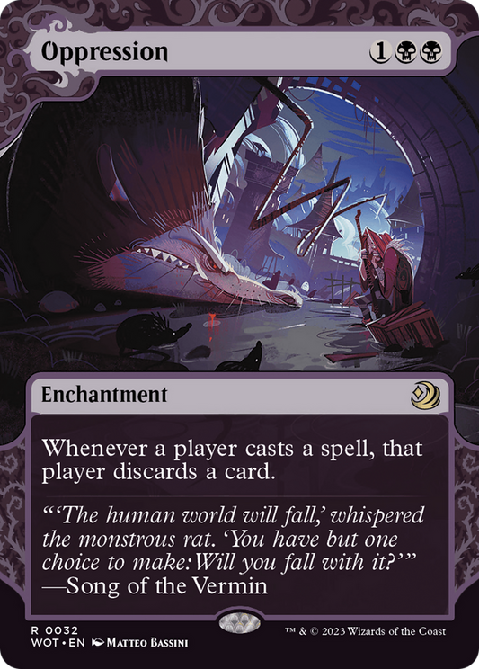 Oppression (WOT-032) (Showcase) (Borderless) (Foil)