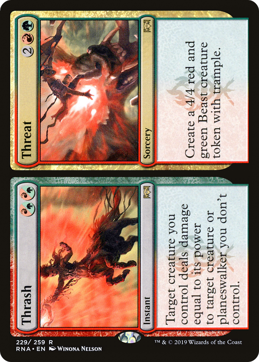 Thrash // Threat (RNA-229) (Foil)