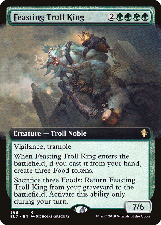 Feasting Troll King (ELD-368) (Extended Art) (Foil)