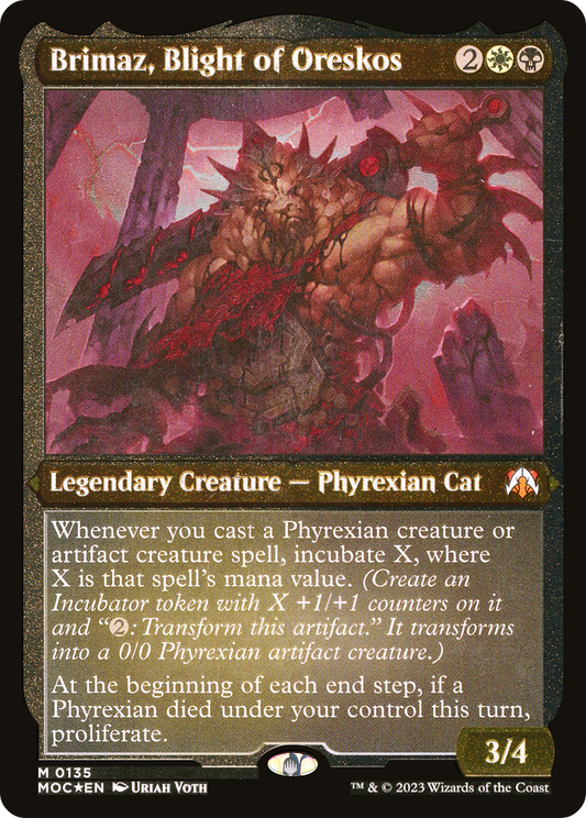 Brimaz, Blight of Oreskos (MOC-135) (Display Commander) (Etched Foil)