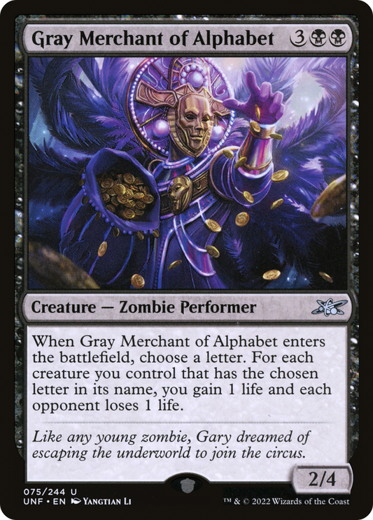 Gray Merchant of Alphabet (UNF-075)