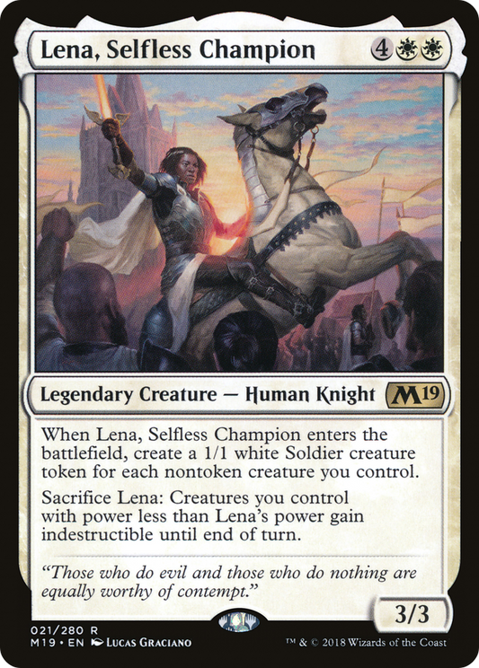 Lena, Selfless Champion (M19-021) (Foil)