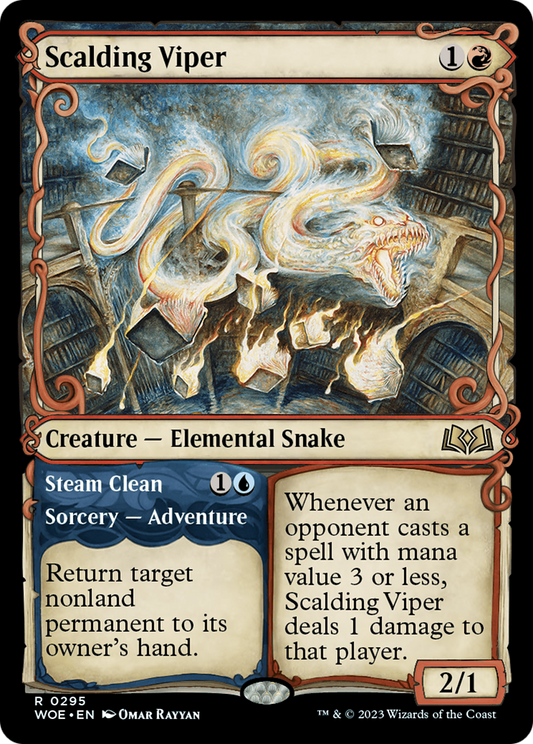Scalding Viper // Steam Clean (WOE-295) (Showcase) (Foil)
