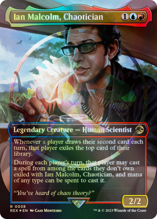 Ian Malcolm, Chaotician (REX-038) (Borderless) (Foil)