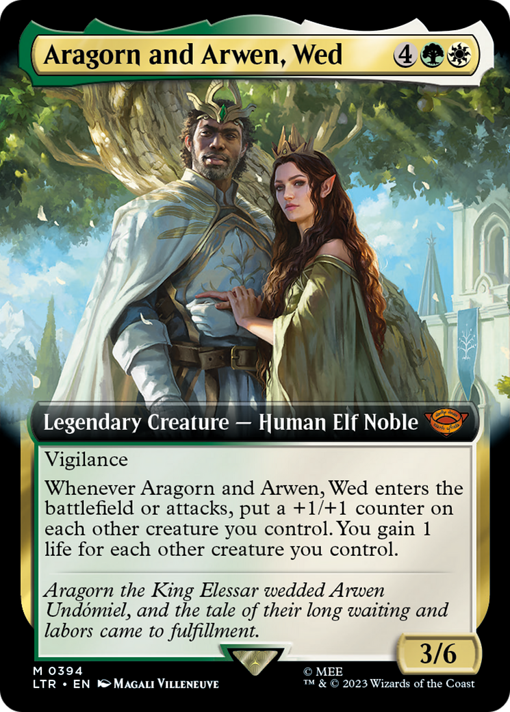 Aragorn and Arwen, Wed (LTR-394) (Extended Art)