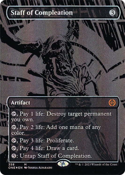 Staff of Compleation (ONE-358) (Borderless) (Raised Foil)