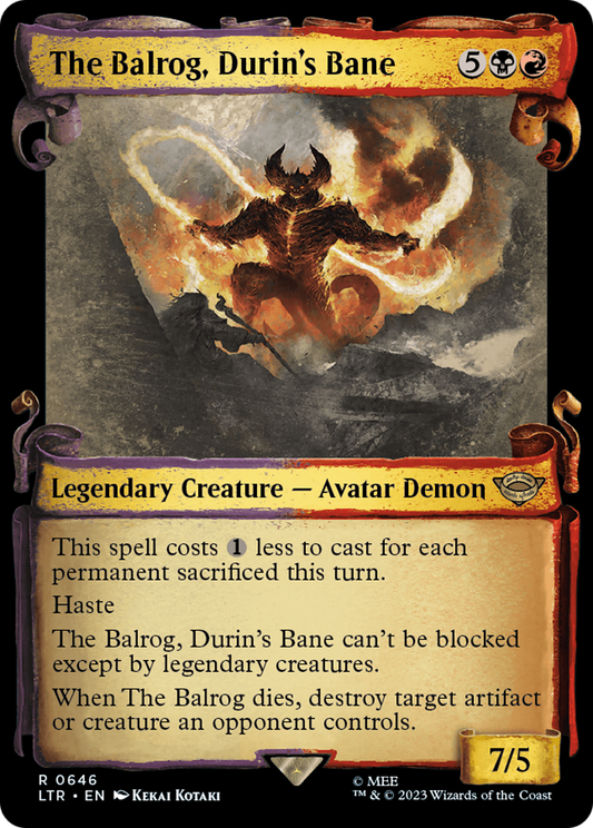 The Balrog, Durin's Bane (LTR-646) (Showcase) (Scroll) (Foil)