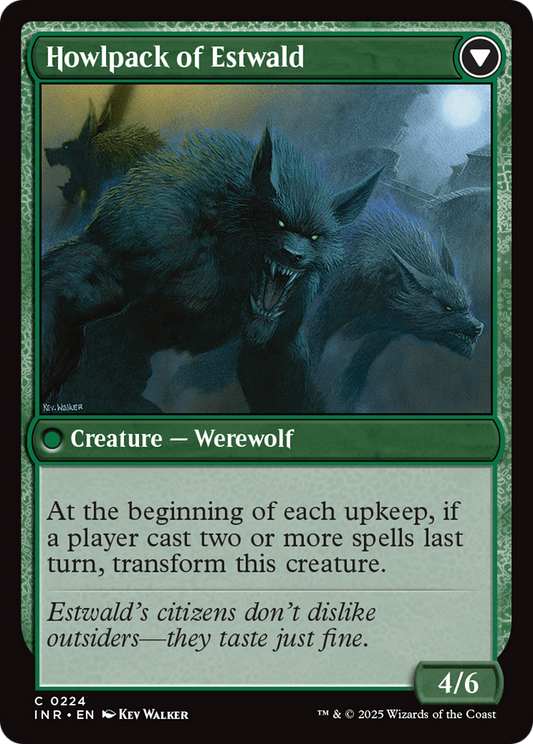 Villagers of Estwald // Howlpack of Estwald (INR-224) (Foil)