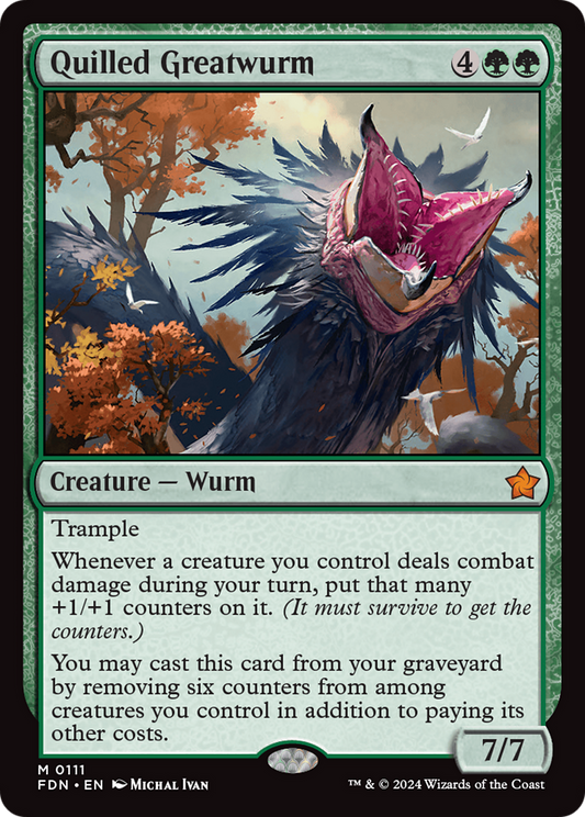 Quilled Greatwurm (FDN-111) (Foil)