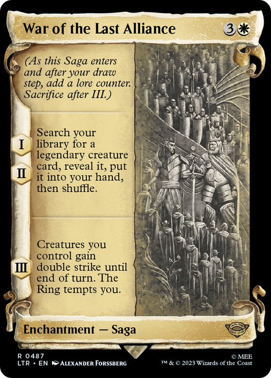 War of the Last Alliance (LTR-487) (Showcase) (Scroll) (Foil)