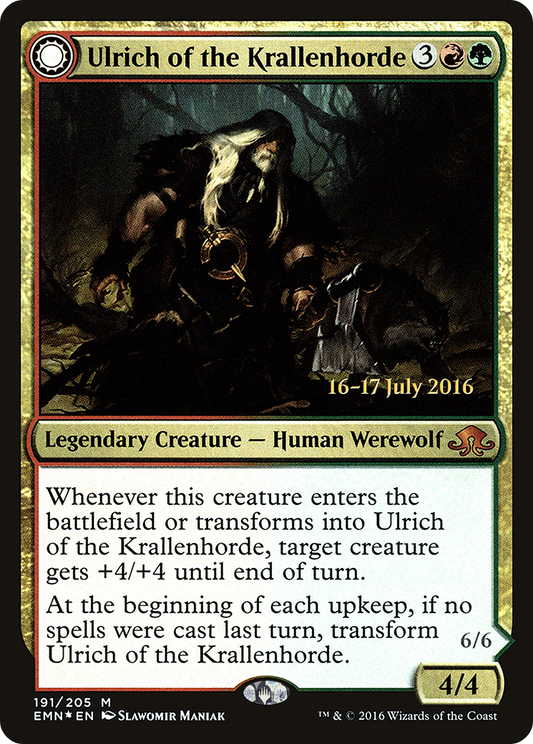 Ulrich of the Krallenhorde // Ulrich, Uncontested Alpha (PRE-191S) (Foil)
