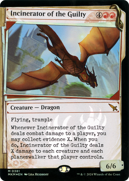 Incinerator of the Guilty (MKM-381) (Showcase) (Invisible Ink) (Foil)