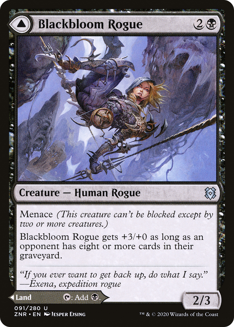 Blackbloom Rogue // Blackbloom Bog (ZNR-091) (Foil)