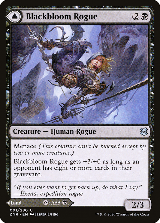 Blackbloom Rogue // Blackbloom Bog (ZNR-091) (Foil)