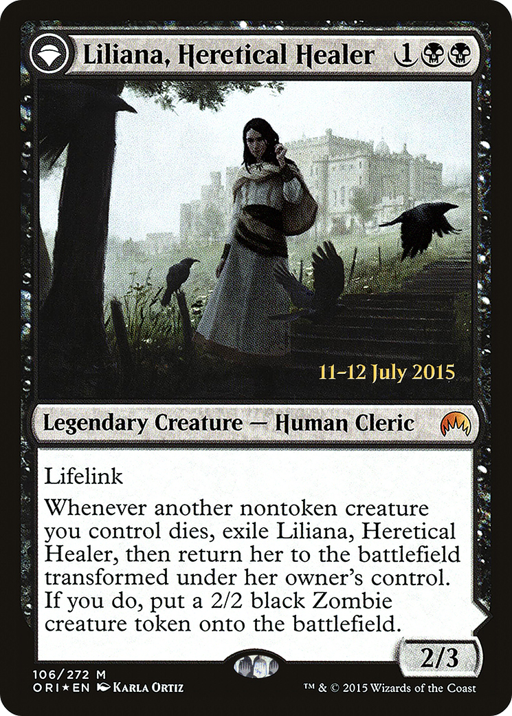 Liliana, Heretical Healer // Liliana, Defiant Necromancer (PRE-106S) (Foil)