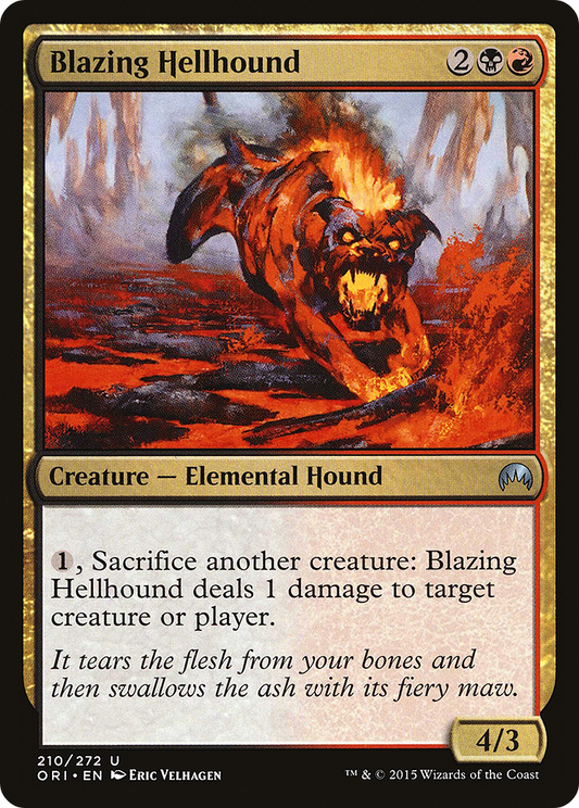 Blazing Hellhound (ORI-210) (Foil)