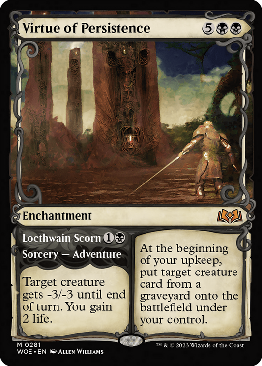 Virtue of Persistence // Locthwain Scorn (WOE-281) (Showcase) (Foil)