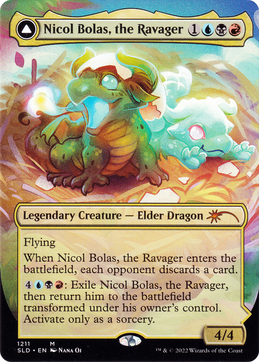 Nicol Bolas, the Ravager // Nicol Bolas, the Arisen (SLD-1211) (Borderless)