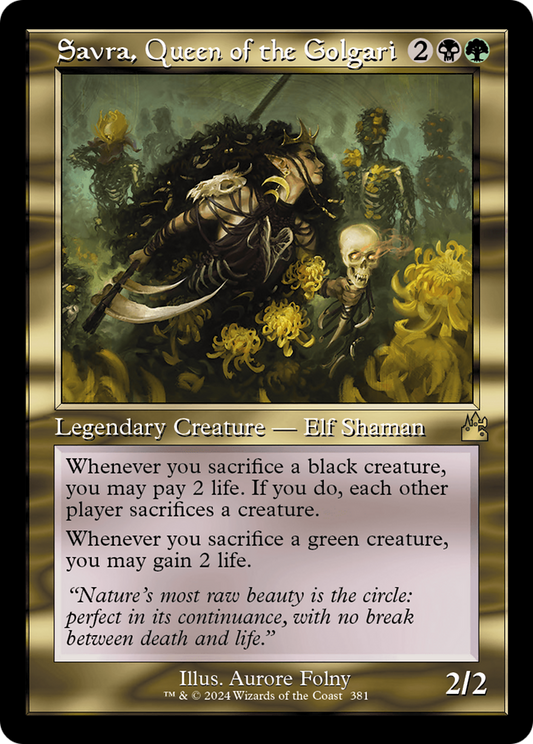 Savra, Queen of the Golgari (RVR-381)