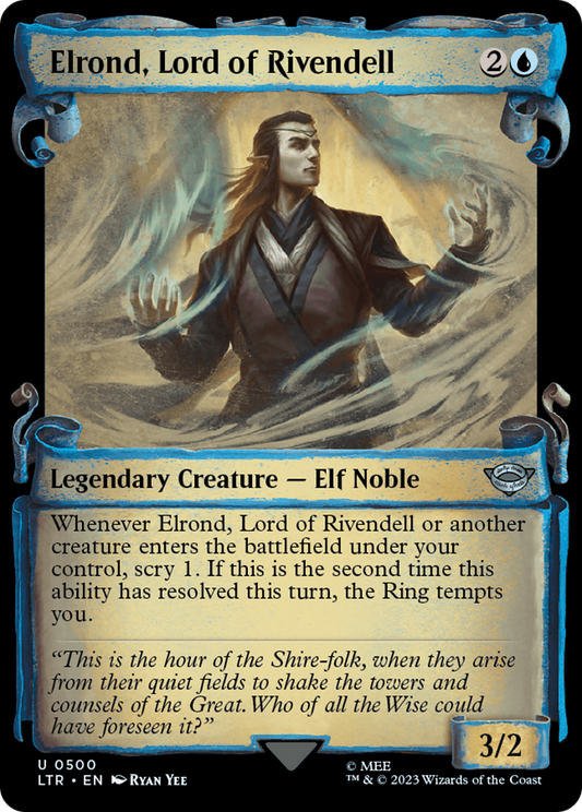 Elrond, Lord of Rivendell (LTR-500) (Showcase) (Scroll)