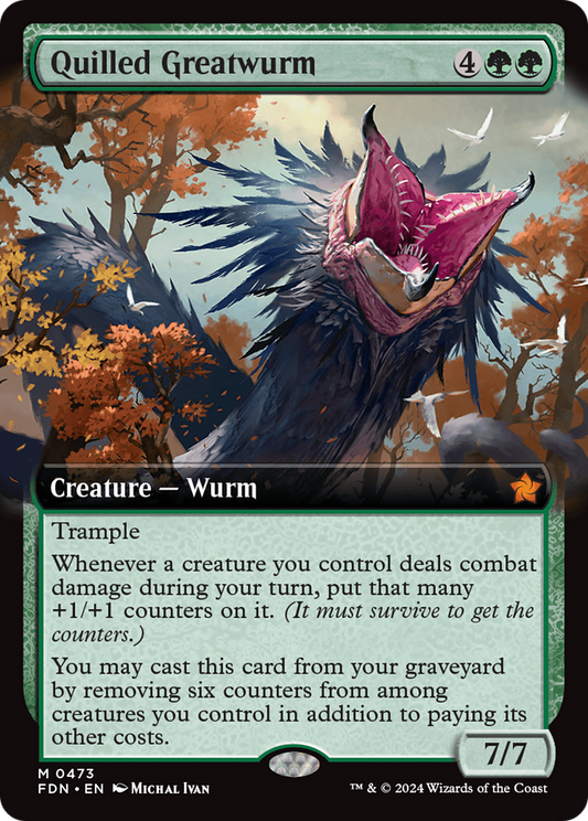 Quilled Greatwurm (FDN-473) (Extended Art)