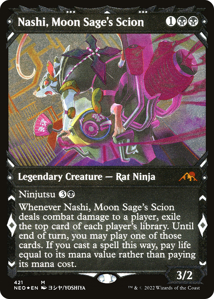 Nashi, Moon Sage's Scion (NEO-421) (Showcase) (Etched Foil)