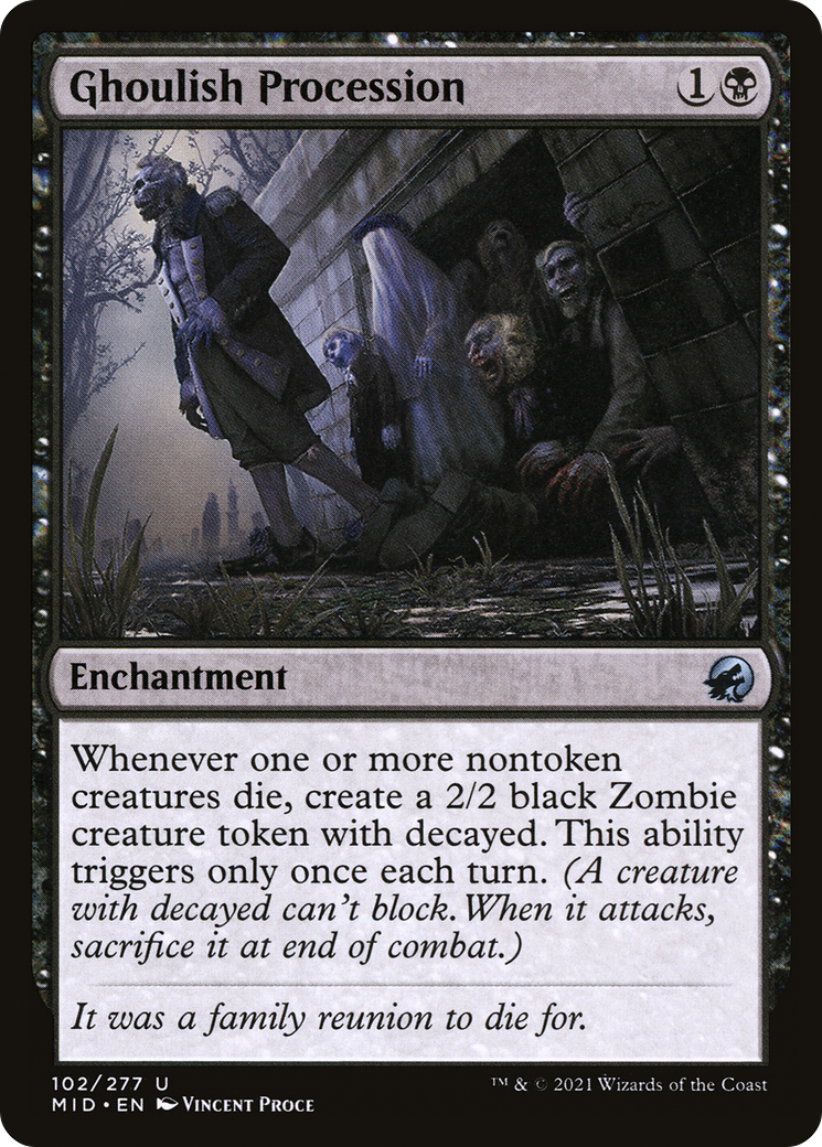 Ghoulish Procession (MID-102) (Foil)