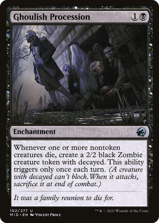 Ghoulish Procession (MID-102) (Foil)