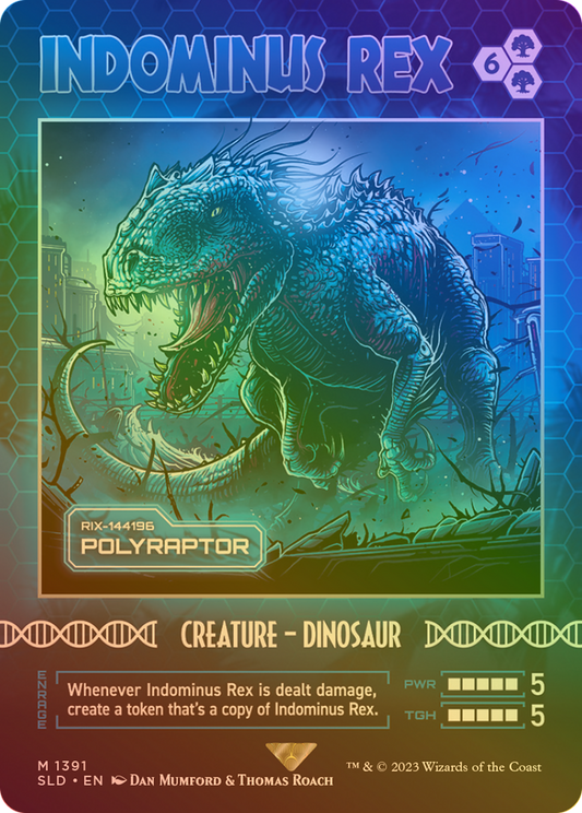Indominus Rex / Polyraptor (SLD-1391★) (Borderless) (Foil)