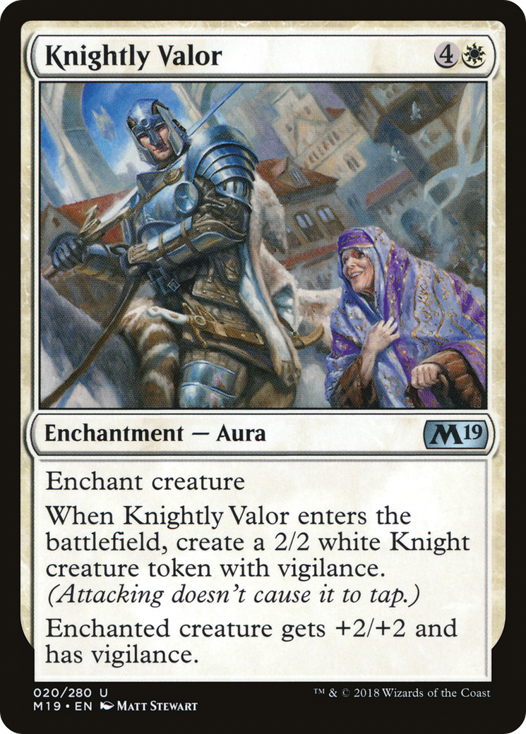 Knightly Valor (M19-020) (Foil)