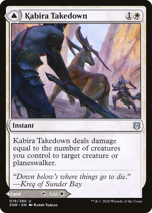 Kabira Takedown // Kabira Plateau (ZNR-019) (Foil)