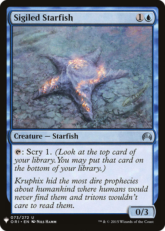 Sigiled Starfish (LIST-ORI-73)