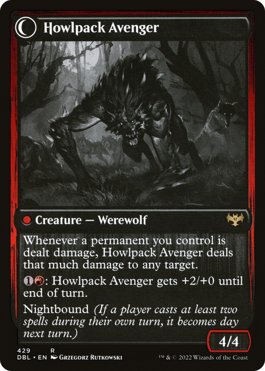 Ill-Tempered Loner // Howlpack Avenger (DBL-429) (Foil)