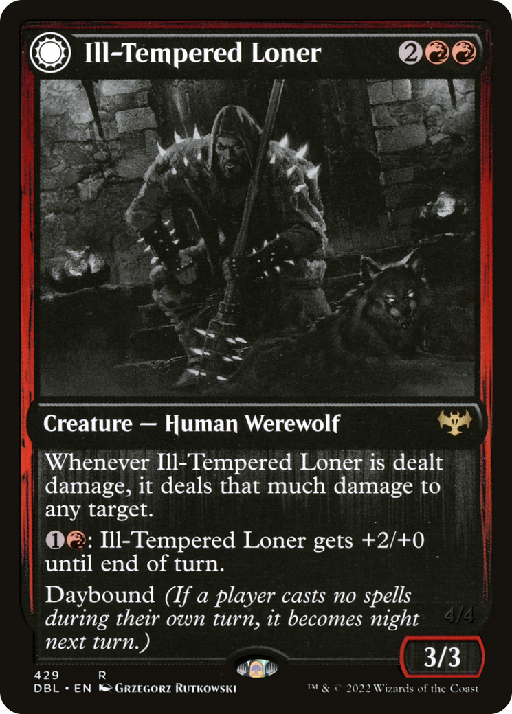 Ill-Tempered Loner // Howlpack Avenger (DBL-429) (Foil)