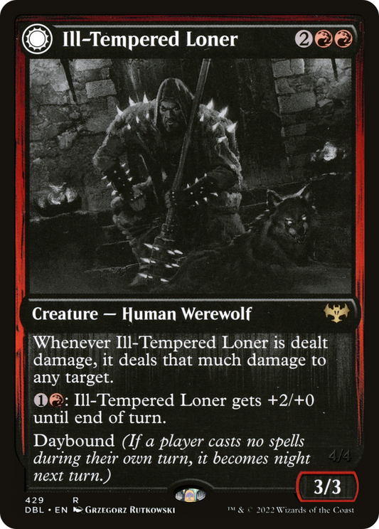 Ill-Tempered Loner // Howlpack Avenger (DBL-429) (Foil)