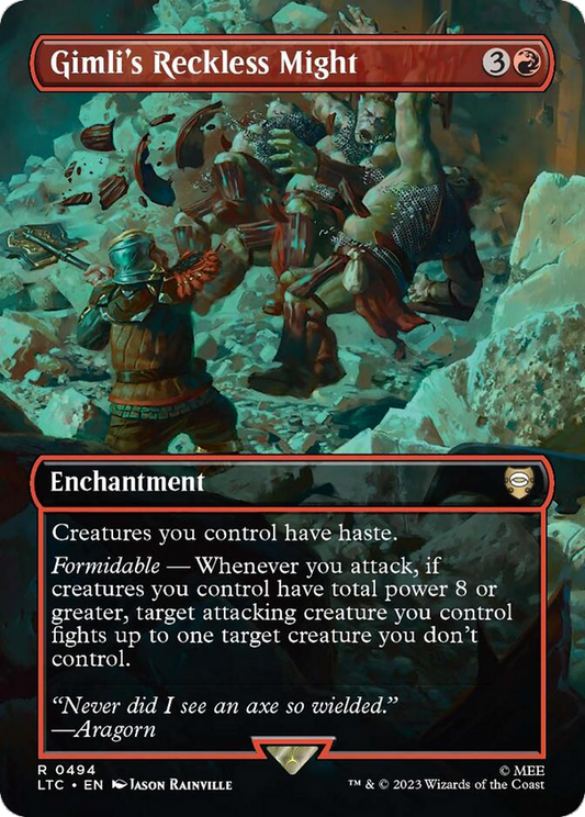 Gimli's Reckless Might (LTC-494) (Borderless) (Foil)